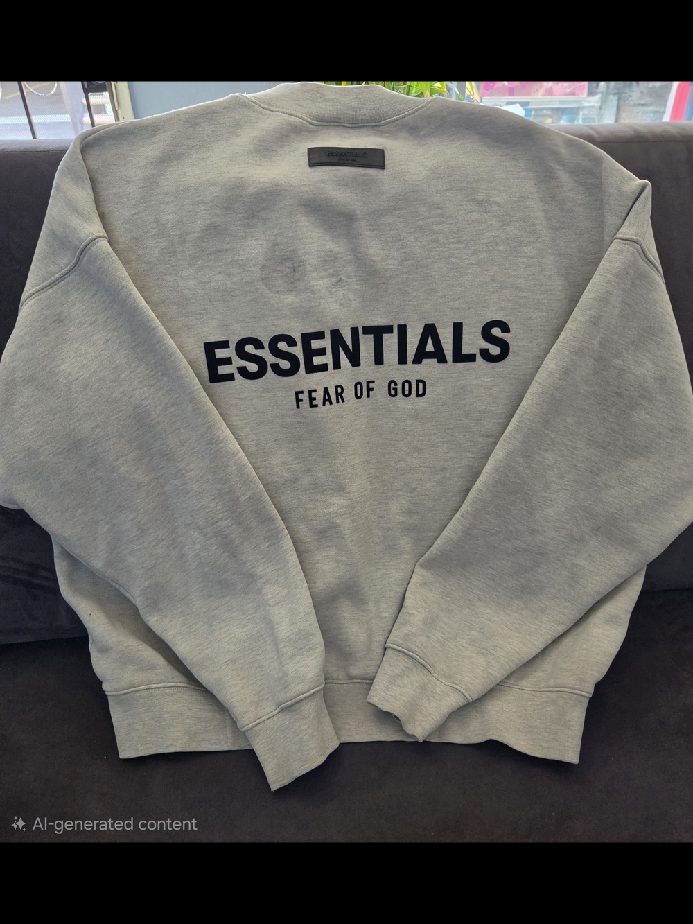 Fear of God ESSENTIALS Light Gray Crewneck Sweatshirt